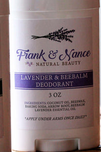 Lavender & Beebalm Natural Deodorant